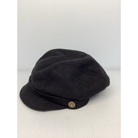 Black Cadet Style Women’s Hat Button Trim - Picture 4 of 5